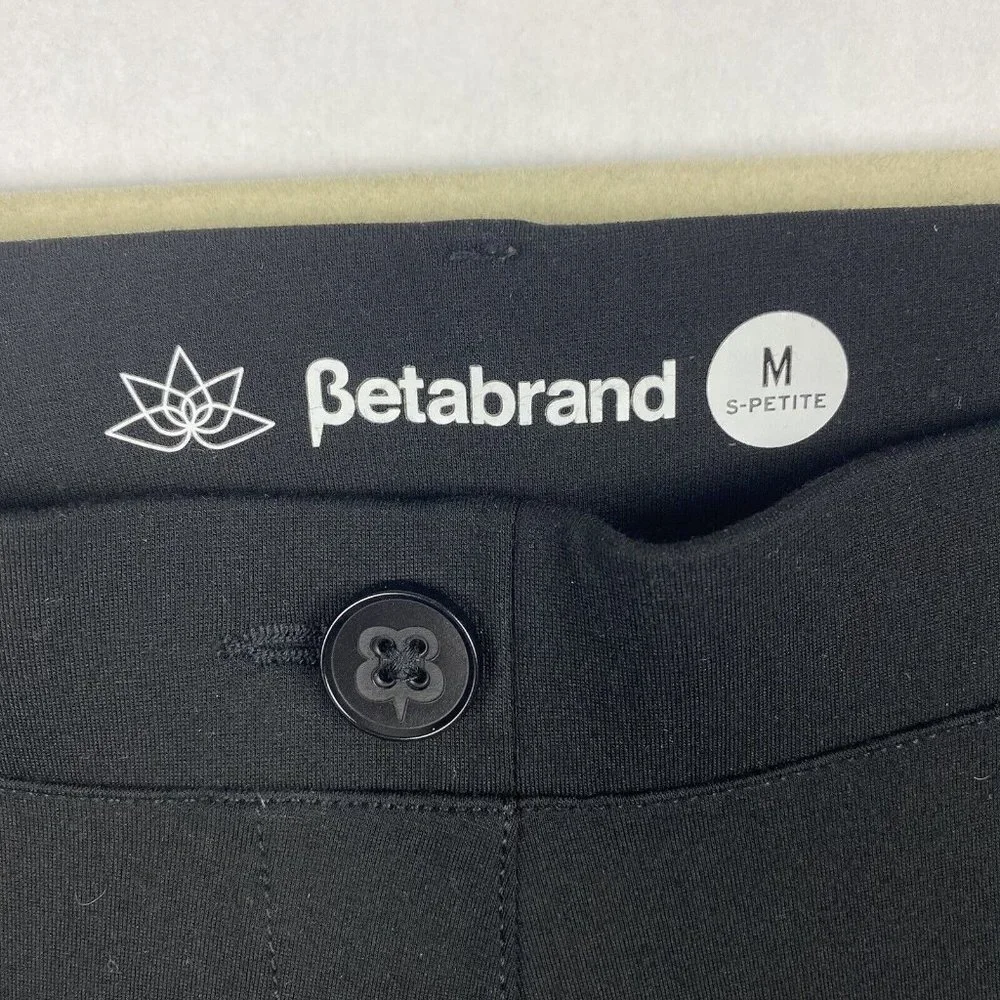 Betabrand Dress Pant Yoga Pants Boot Cut Classic Black Medium Petite W0104-BK - Picture 5 of 7